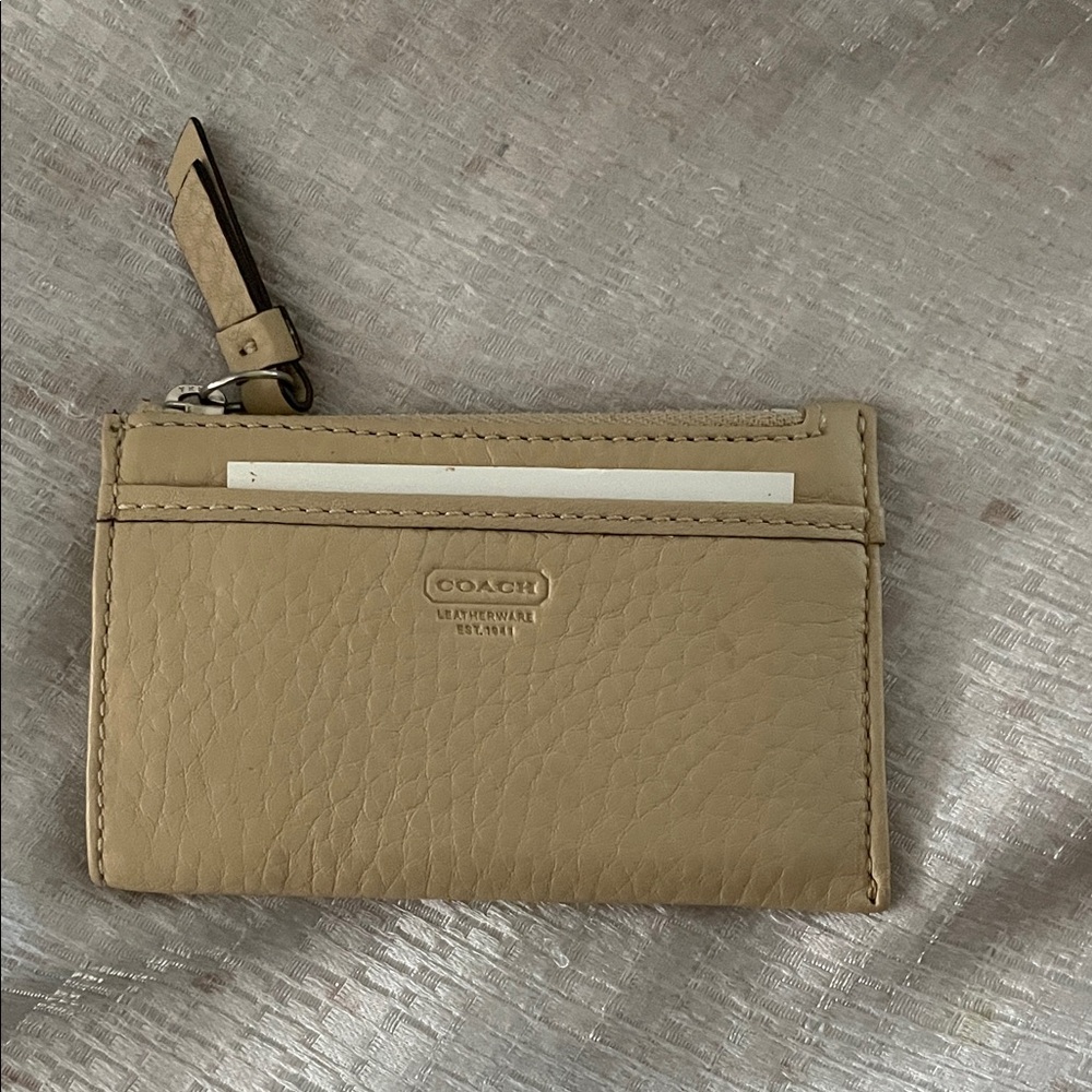Coach Tan Leather Card Wallet